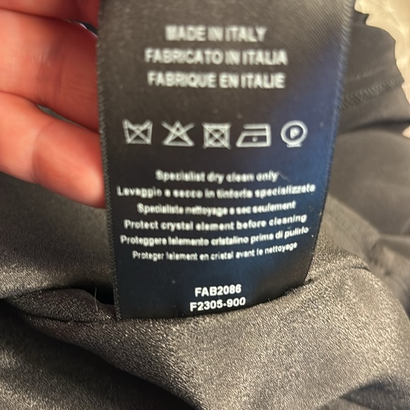 Alessandra Rich Embellished Silk- crepe mini dress in black, size large. - Picture 8 of 8